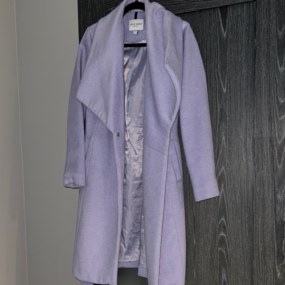 Cole Haan Women's Lavender Coat with BELT